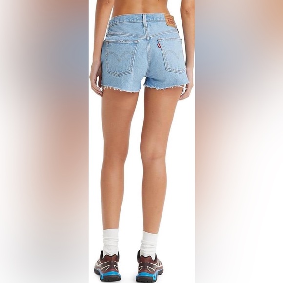 Levi's Light Blue Denim Women's Shorts - Picture 2 of 5